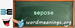 WordMeaning blackboard for sepose